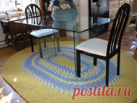 Плетеные коврики в домашнем интерьере