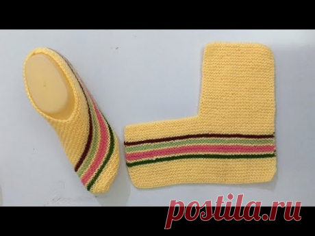 Very Easy Knitting Ladies Shoes, Boots, Slippers - YouTube