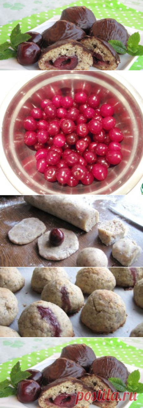 вкусное печенье с вишней
