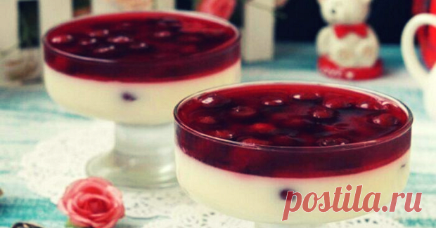 Потрясающе нежный десерт - Панна-котта с вишней Райское наслаждение!