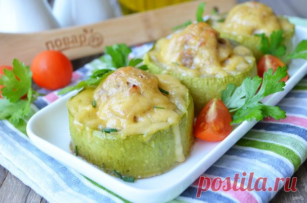 Кабачки, фаршированные индейкой - пошаговый рецепт с фото на Повар.ру
