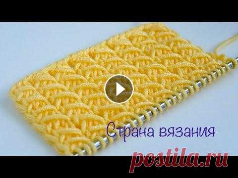 Узоры спицами. Простой узор из длинных петель. A simple pattern of long loops. Простой узор из длинных петель можно применять для вязания различных вещей для детей и взрослых. Очень красивыми будут пледы. Раппорт узора 3 петли и ...