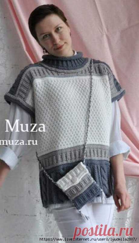 Пуловеры со спущенным плечом по одной выкройке + сумочки (Etsy)