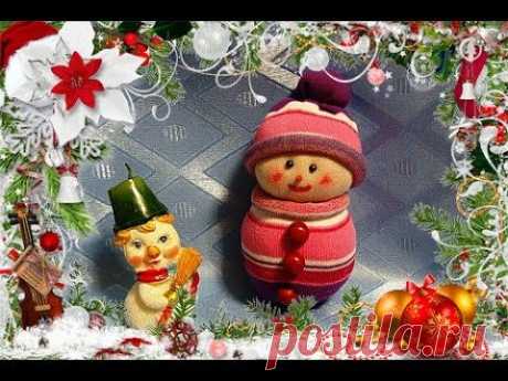 Снеговик своими руками (поделка из носков) #СНЕГОВИК СВОИМИ РУКАМИ