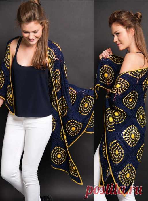 Шаль Mandala крючком