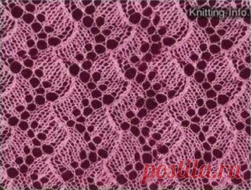 Схемы к красивым ажурным узорам спицами
