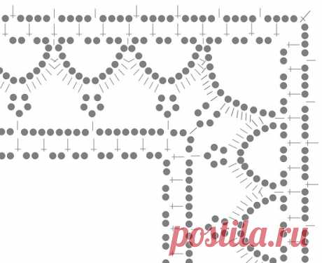 Скатерть крючком на прямоугольный стол: схемы | LS