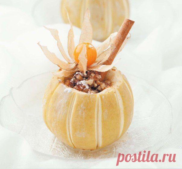 Яблоки, запеченные с орехами, корицей и медом - rastimul.com.ua