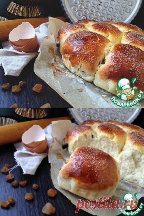 Сдобные булочки с изюмом - кулинарный рецепт