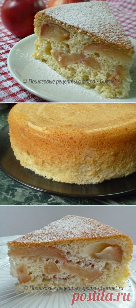Шарлотка с яблоками в мультиварке. Рецепт с фото. Пошаговые фотографии. Gurmel