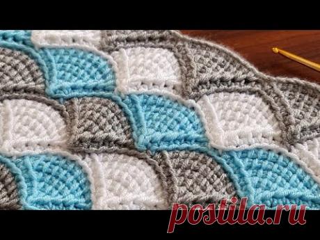 Wonderful crochet babyblanket knitting model tunisian technique.Tunus tekniği ile tığişi örgü modeli #knittinggarden #knitting #tunisian #crochet #babyblanket #shawl #örgü #model #şal #bebekbattaniyesi #beautiful #wonderful