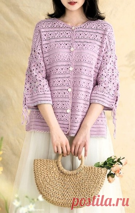 Пуловер, туника, жакет крючком со схемами - Интересные и красивые варианты | Вязание крючком | Дзен
