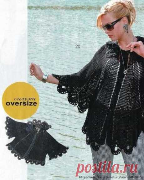ЧЕРНЫЙ ФИЛЕЙНЫЙ ЖАКЕТ СИЛУЭТА &quot;OVERSIZE&quot;
