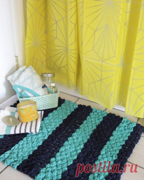 Коврик для ванной комнаты, сделанный собственными руками… — Журнал Вдохновение Рукодельницы