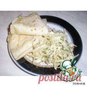 Капустная начинка для блинов - кулинарный рецепт
