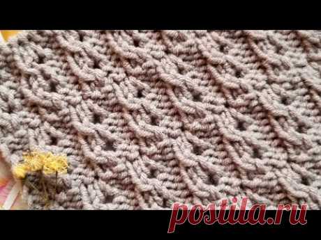 Рельефный узор спицами❤️🧶knitting pattern.