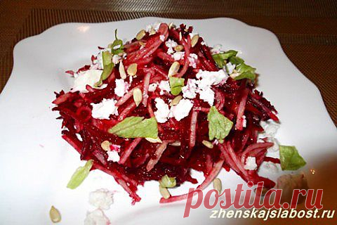 Хрустящий салат из сырой свеклы | Домашняя кулинария