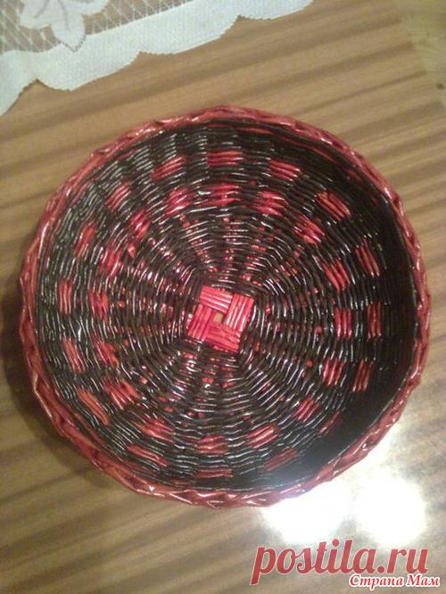 Плетение дна корзинки