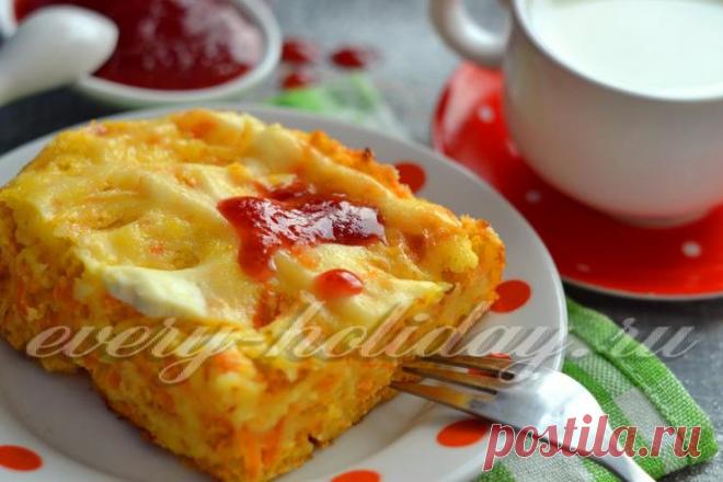 Морковная запеканка как в детском саду, рецепт с фото