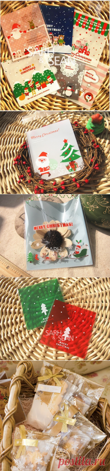 100 пк / lot произвольный цвет с рождеством христовым печенье упаковка self пластиковые клейкий пластик сумки для печенья снэк выпечка package10X10cm купить на AliExpress
