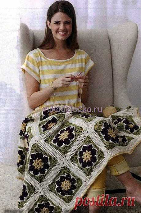 Плед &quot;Африканский цветок&quot; | Рукоделочка