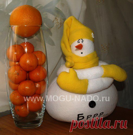 Игрушка новогодняя Снеговик - куклы - Художественное творчество