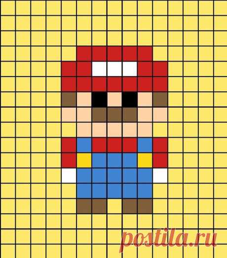 an image of the face of a man made out of legos on yellow squares