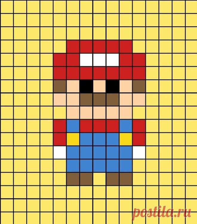 an image of the face of a man made out of legos on yellow squares
