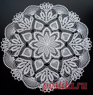 Красивая салфетка крючком+СХЕМА. Новые схемы для салфеток крючком |