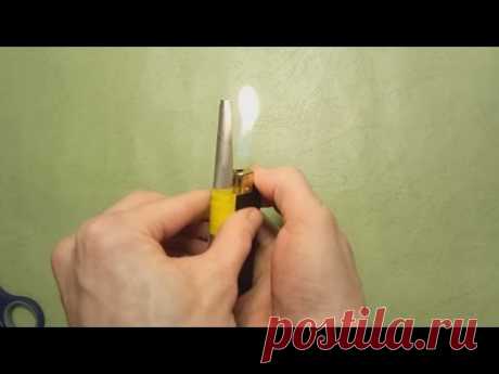 Как сделать клеевой пистолет из зажигалки. 
How to make glue gun with a cigarette lighter.
