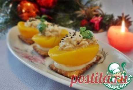Фаршированные курицей персики - кулинарный рецепт