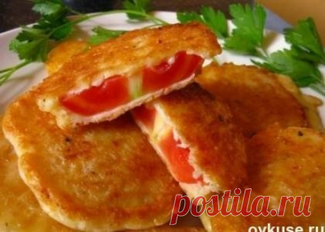 Жареные помидоры в сырном кляре