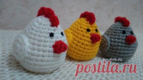 Мини-петушки крючком. Работы Ксении