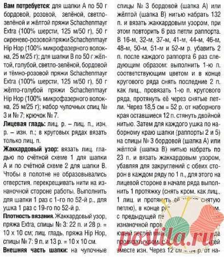 Шапка-ушанка связана спицами №3 и 7. Пряжа 100% шерсть и 100% микрофазерное волокно. Схема вязания шапки-ушанки