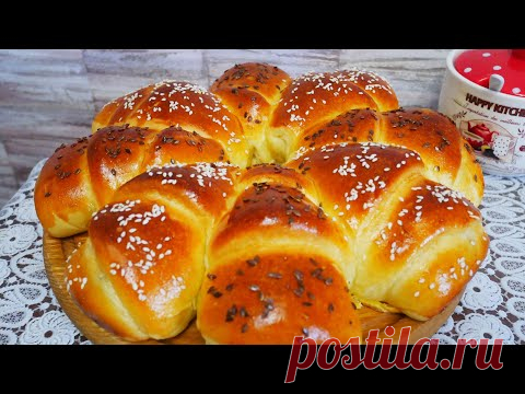 Пирог с фаршем и сыром. ВКУСНЫЙ и ПЫШНЫЙ дрожжевой пирог. Красивая домашняя выпечка