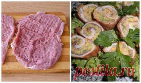 Мясные рулетики: идеальная закуска украсит праздничный стол - БУДЕТ ВКУСНО! - медиаплатформа МирТесен Отбивные можно приготовить в виде рулетов, используя все те же ингредиенты, что и для классического блюда. Такое оформление выглядит более эффектно, а готовится даже быстрее. Его можно подавать к праздничному столу. Я стараюсь готовить отбивные именно так. Ингредиенты Для рулетиков понадобятся