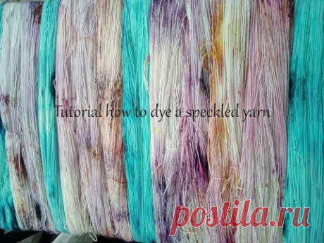 Tutorial on how to dye speckled yarn