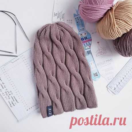 Описание шапки с косами