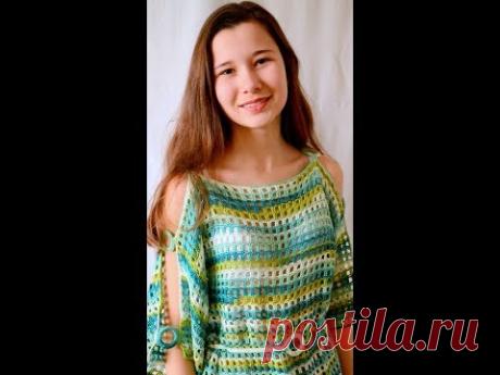 Туника крючком / Crochet tunic - YouTube