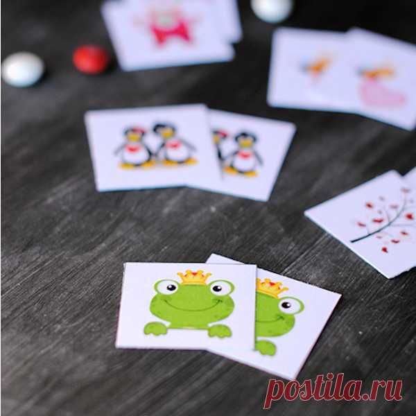 Игра "Мемори" ко дню Св. Валентина для печати | Всё для развития ребенка