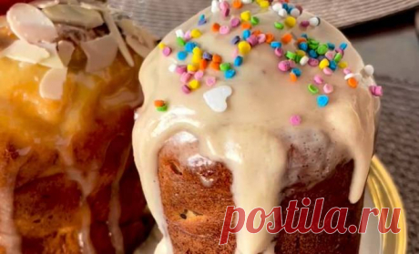 Творожные куличи с изюмом