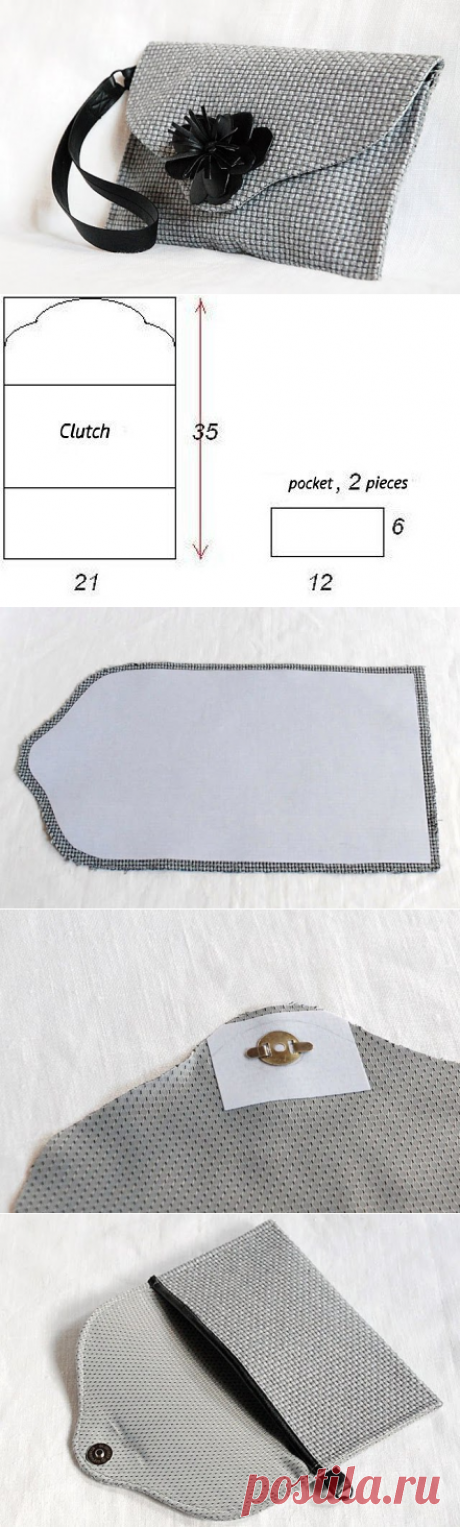 Простой клатч своими руками