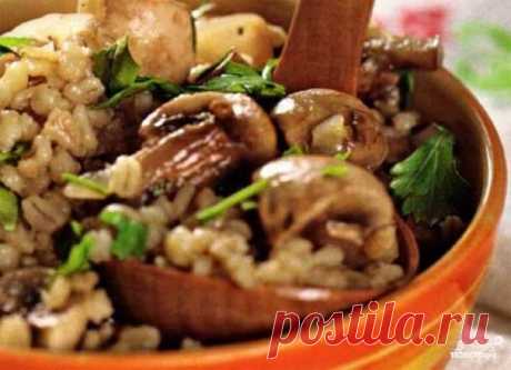 Перловка с грибами в горшочке - пошаговый кулинарный рецепт с фото на Повар.ру