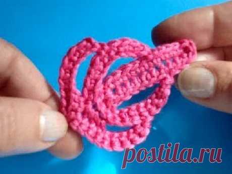 Вязание крючком - Урок 203 - Как вязать листик - crochet leaf
