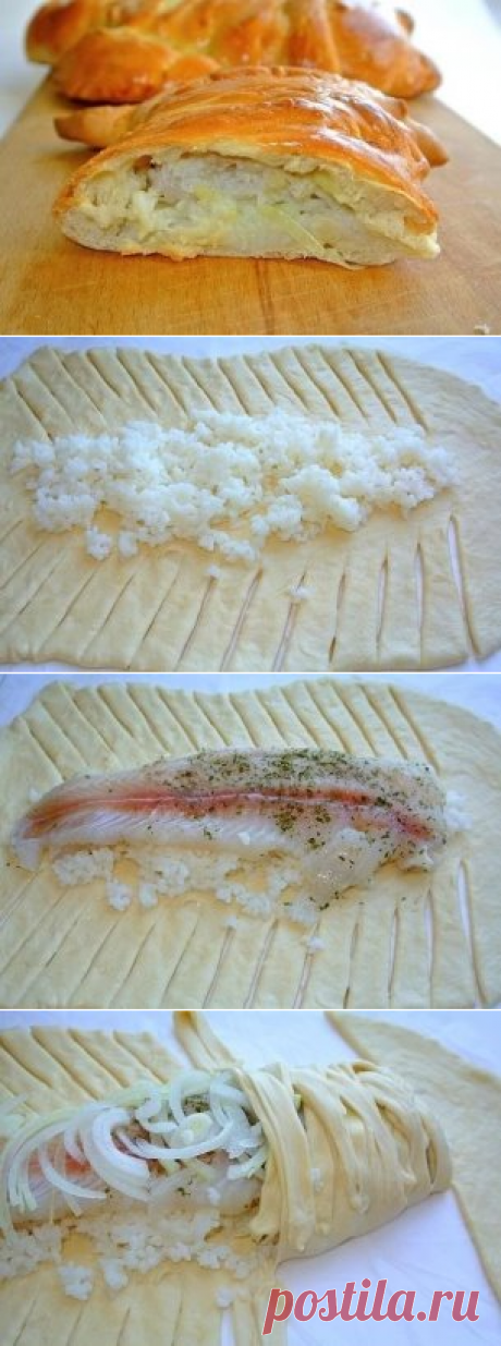 Рыбный пирог с рисом