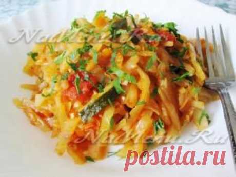 Как приготовить тушеную капусту с цукини