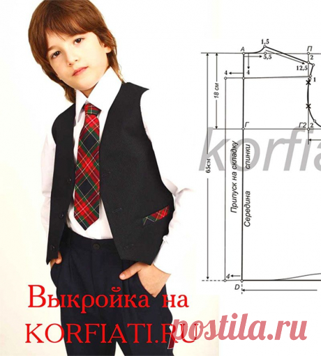 Выкройка рубашки для мальчика от Анастасии Корфиати