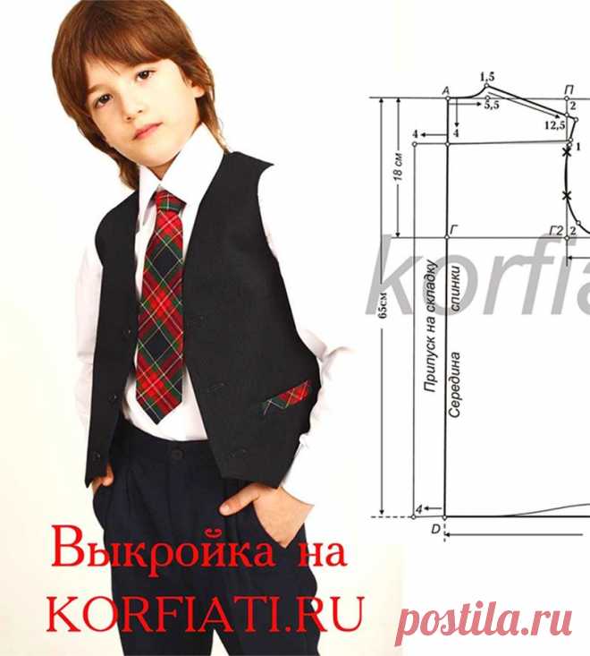 Выкройка рубашки для мальчика от Анастасии Корфиати