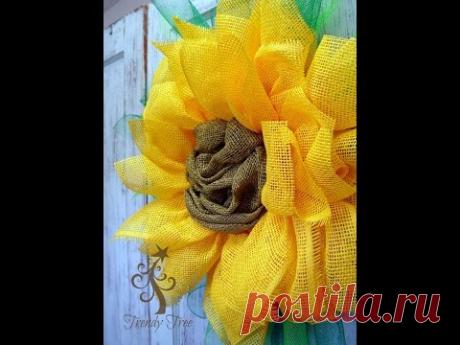 Yellow Sunflower Paper Mesh Tutorial by Trendy Tree