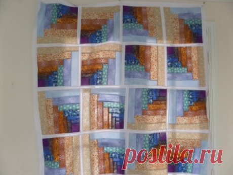 Log Cabin Tunnels Quilt Pattern - Ludlow Quilt and Sew The log cabin tunnels quilt uses both colour and different sizes of logs to give a 3 dimensional look to each block. Fourteen fabrics used- great for scraps
